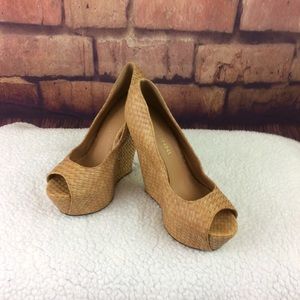 Bertinni Dunes Rattan Open Toe Wedge 6